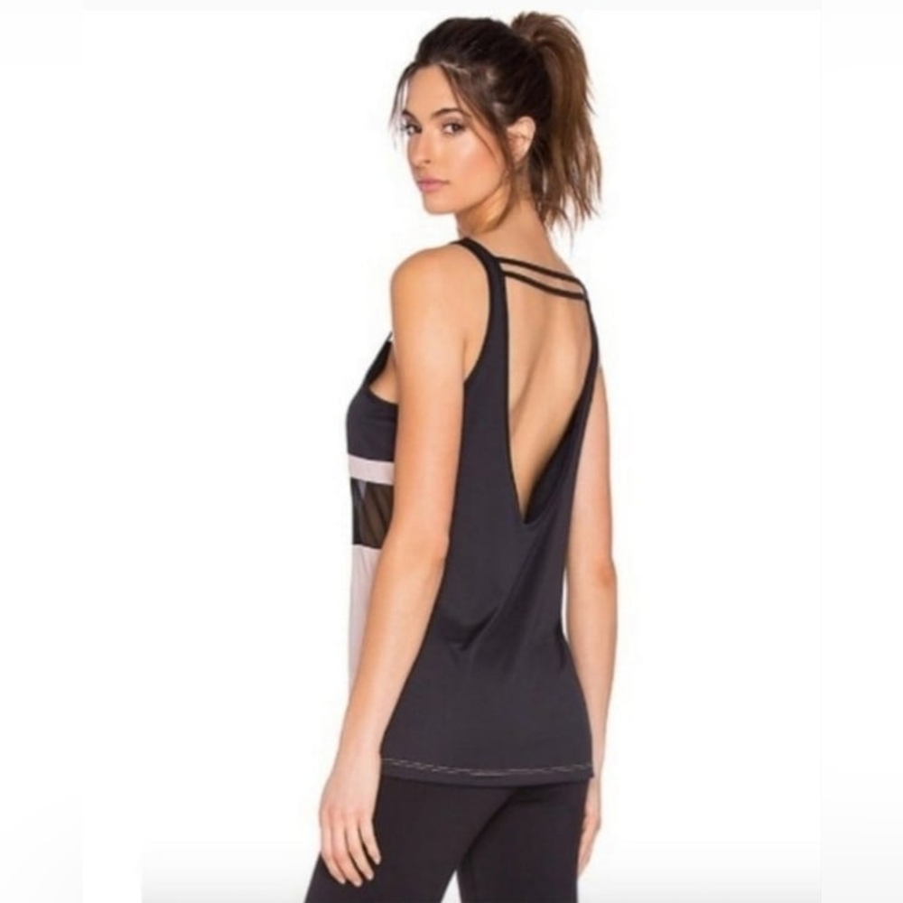 Splits59 / Revolve Diem Performance Tank in Black & Sedona Pink  Sz XS